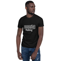 EEGIE Picking  Short Sleeve Unisex T-Shirt  black and white men and women - eegie