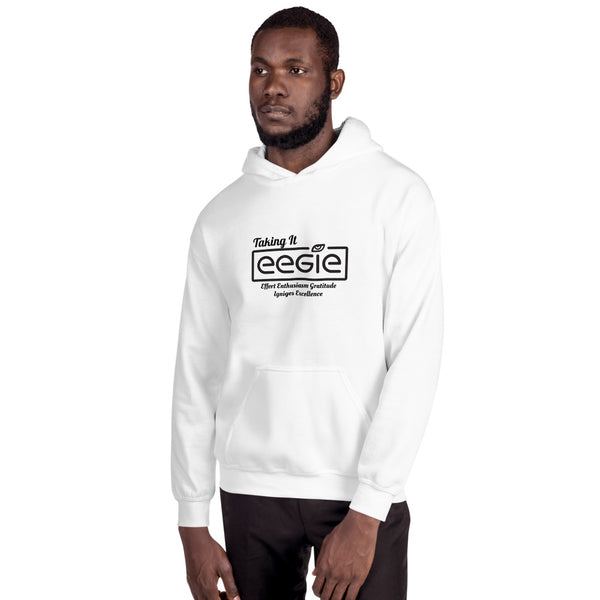 Taking It EEGIE Unisex Hoodie black and white - eegie